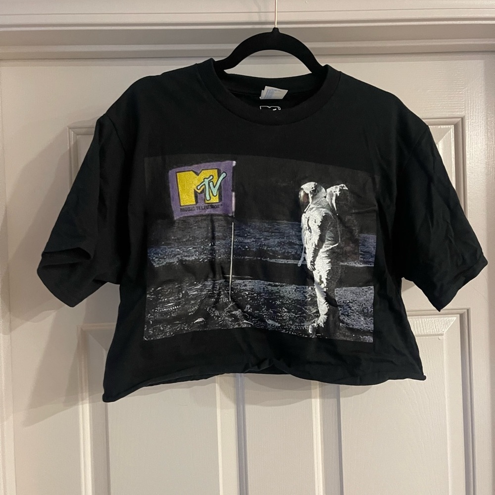 Cropped MTV tee - man on the moon